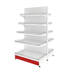 картинка Стеллаж островной торговый Купец 1200x500x1950 5 полок
